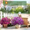 Fake Flowers 16Pcs Artificial Pansy Silk Flowers UV Resistant for Outdoor Planters, Realistic Faux Pansies for Porch Patio Window Box Decor (Deep Purple & Light Purple)